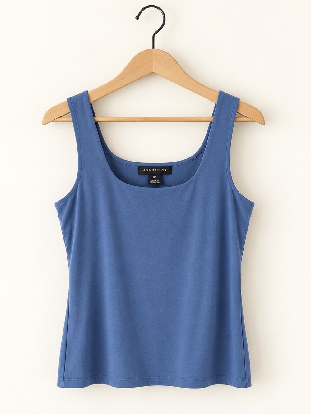 Ann Taylor Blue Square Neck Sleeveless Tank Top MP Petite